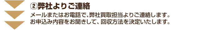 2弊社からご連絡します